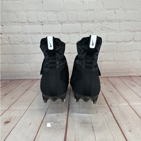 Nike Alpha Menace Elite 2 Flyknit Black Football Cleats Mens Size 10 AO3374-001 - Picture 9 of 11